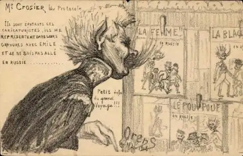 Künstler Ak Orens, Mr. Crosier, blu Protocole, Dreyfus Affäre