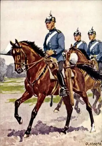 Künstler Ak Merté, Oskar, Magdeburgisches Dragoner-Regiment Nr. 6