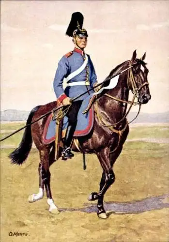 Künstler Ak Merté, Oskar, Schleswig-Holsteinisches Dragoner-Regiment Nr. 13