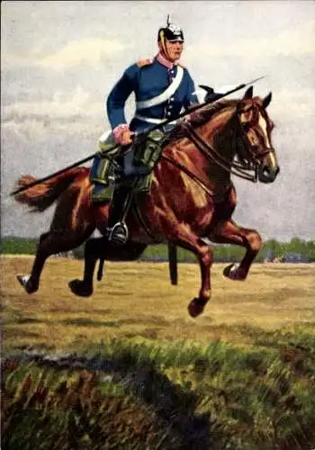 Künstler Ak Döbrich Steglitz,, 3. Schlesisches Dragoner Regiment Nr. 15