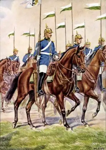 Künstler Ak Riedel, Karl, Karabinier-Regiment