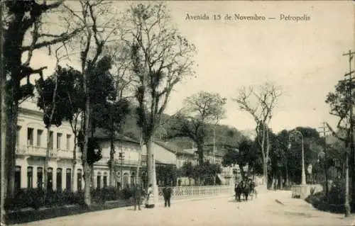 Ak Petrópolis Brasilien, Avenida 15 de Novembro