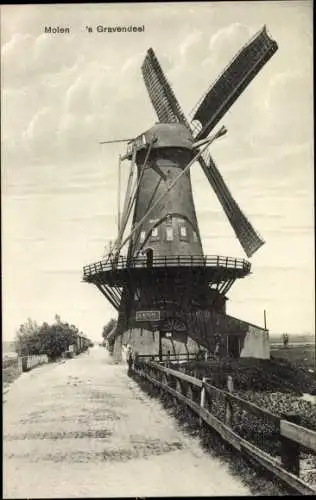 Ak 's Gravendeel Südholland, Molen