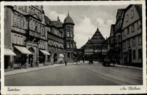 Ak Paderborn in Westfalen, Am Rathaus