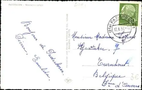 Ak Paderborn in Westfalen, Westerntorplatz