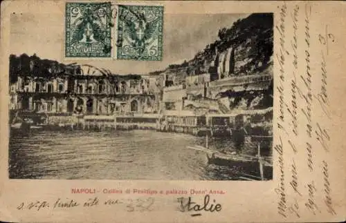 Ak Posillipo Napoli Neapel Campania, Palazzo Donn'Anna