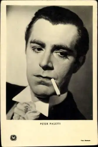 Ak Schauspieler Peter Pasetti, Portrait, Zigarette