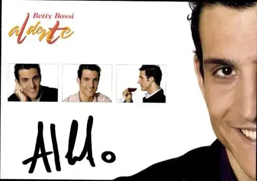 Ak Schauspieler Alberto Russo, Portrait, Autogramm, Serie Aldente Betty Bossi, SF1