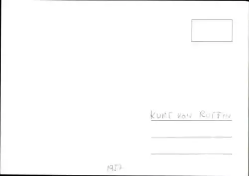 Ak Schauspieler Kurt von Ruffin, Autogramm