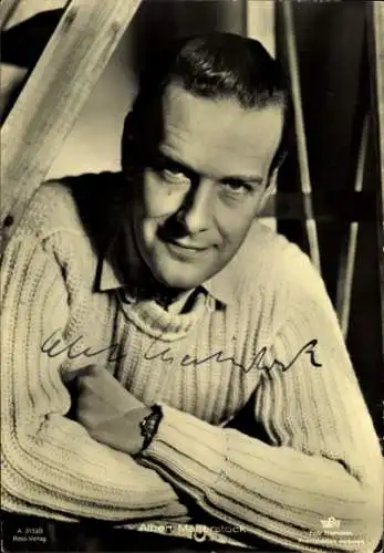 Ak Schauspieler Albert Matterstock, Portrait, Autogramm