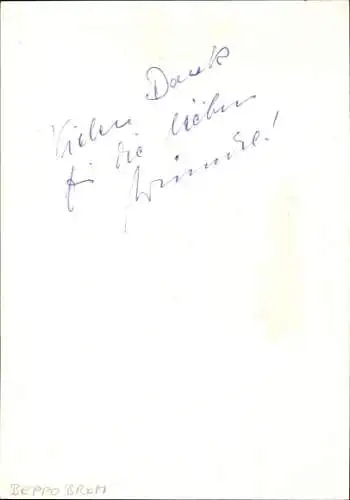 Ak Schauspieler Bernd Brem, Portrait, Autogramm