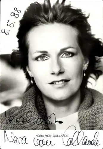 Ak Schauspielerin Nora von Collande, Portrait, Autogramm