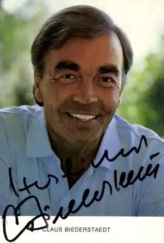 Ak Schauspieler Claus Biederstaedt, Portrait, Autogramm