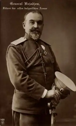 Ak General Bojadjew, Führer der ersten bulgarischen armee, Portrait, Merite Orden