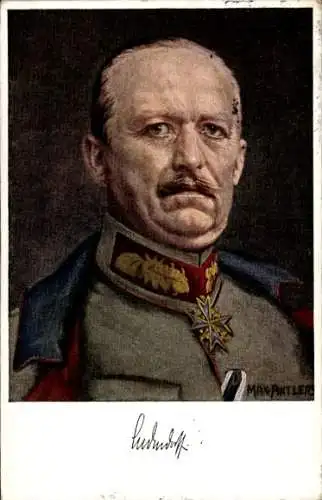 Künstler Ak Antlers, Max, General Erich Ludendorff, Portrait, Pour le Merite