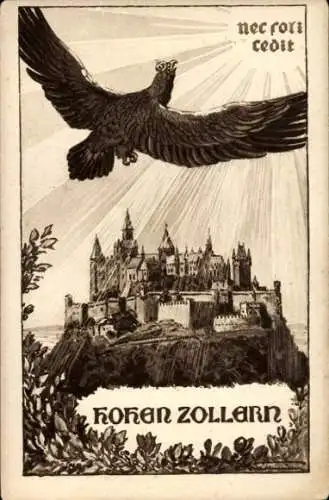 Künstler Ak Stammburg Hohenzollern, Adler, Rotophot Berlin