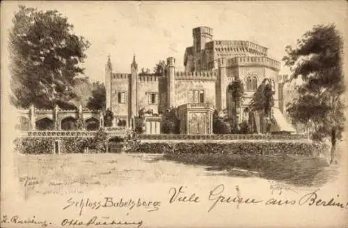 Künstler Ak Babelsberg Potsdam in Brandenburg, Schloss