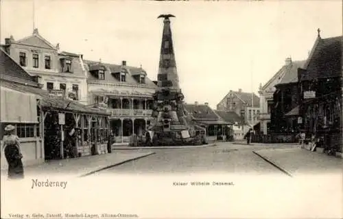 Ak Norderney in Ostfriesland, Kaiser Wilhelm Denkmal