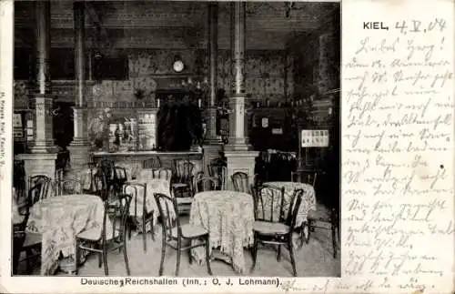 Ak Kiel, Deutsche Reichshallen, Innenansicht