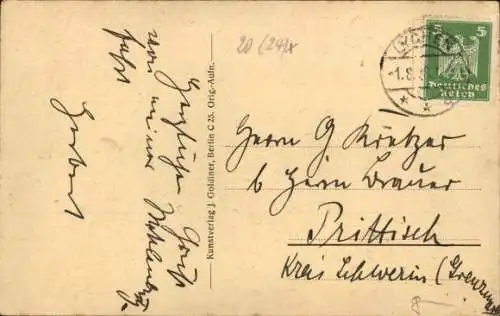 Ak Lychen in der Uckermark, Promenade, Oberpfuhl