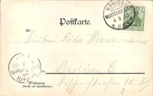 Ak Königs Wusterhausen in Brandenburg, Schloss, Park, Tabaks-Collegium
