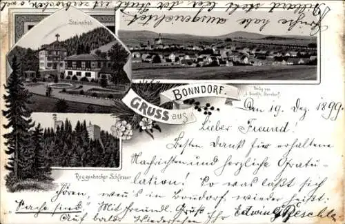 Litho Bonndorf im Schwarzwald, Steinbad, Roggenbacher Schlösser