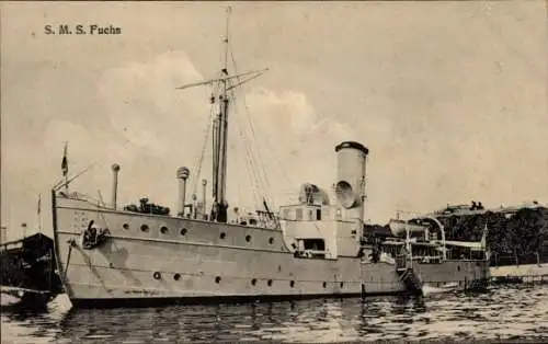 Ak Deutsches Kriegsschiff, SMS Fuchs, Kaiserliche Marine