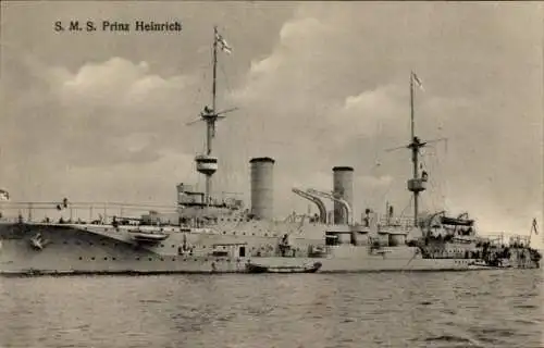 Ak Deutsches Kriegsschiff, SMS Prinz Heinrich, Kaiserliche Marine