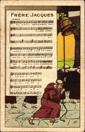 Lied Ak Frere Jacques, Mönch läutet die Glocken