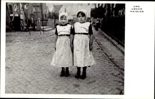 Ak Urk Flevoland Niederlande, Urker Meisjes, Niederländische Volkstracht