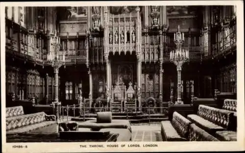 Ak London City England, House of Commons, Thron