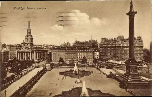 Ak London City England, Trafalgar Square