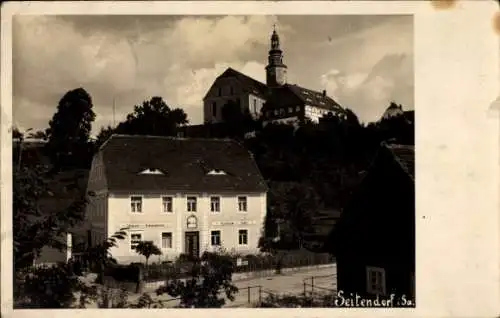 Foto Ak Poniatów Seitendorf Wałbrzych Waldenburg Schlesien, Gasthaus Gustaf Gabriel