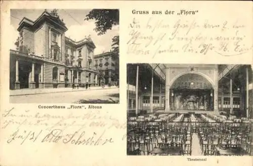 Ak Hamburg Altona, Konzerthaus Flora, Theatersaal