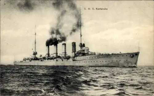Ak Deutsches Kriegsschiff, SMS Karlsruhe, Kleiner Kreuzer