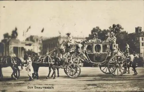 Ak Brautwagen, Vermählung Kronprinz Wilhelm von Preußen, Cecilie