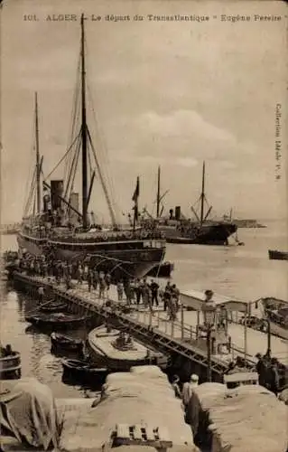 Ak Algier Algier Algerien, Der Aufbruch der Transatlantik, Eugene Pereire