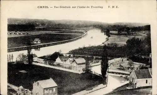 Ak Creil Oise, Gesamtansicht, Usine du Tremblay