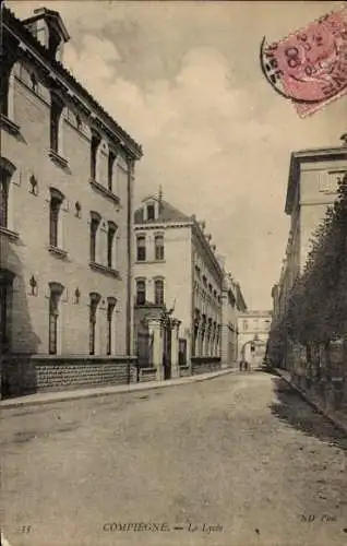 Ak Compiègne Oise, Le Lycee