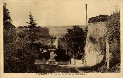 Ak Lectoure Gers, La Croix de Saint Clair