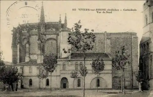 Ak Viviers sur Rhone Ardèche, Kathedrale