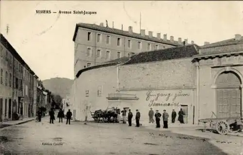 Ak Viviers sur Rhone Ardèche, Avenue Saint Jacques