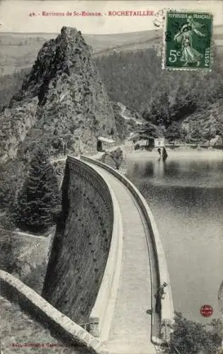 Ak Rochetaillée Loire, Staudamm