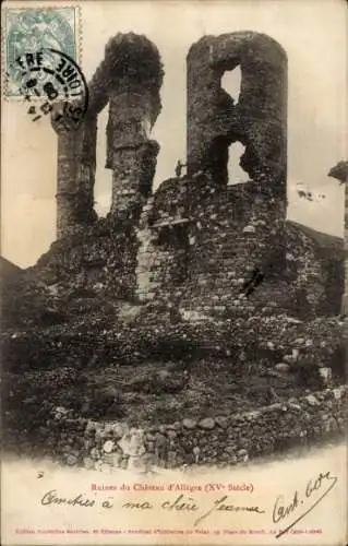 Ak Allègre Haute Loire, Ruines du Chateau