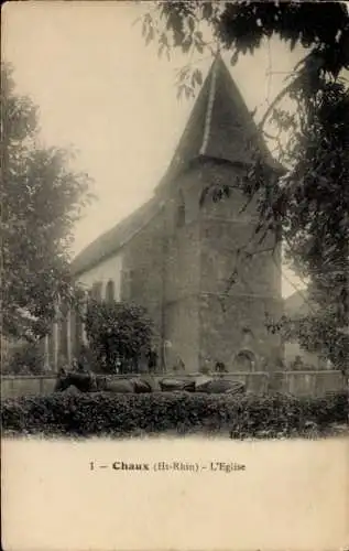 Ak Chaux Haut Rhin Territoire de Belfort, Kirche