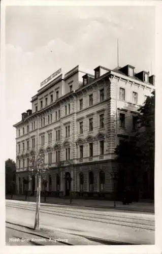 Ak Augsburg in Schwaben, Hotel Drei Kronen