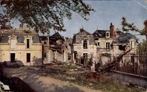Ak Brimont Marne, zerstörtes Schloss
