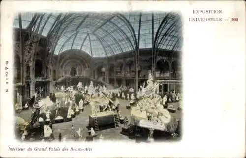 Ak Paris VII, Exposition 1900, Inneres des Grand Palais des Beaux Arts