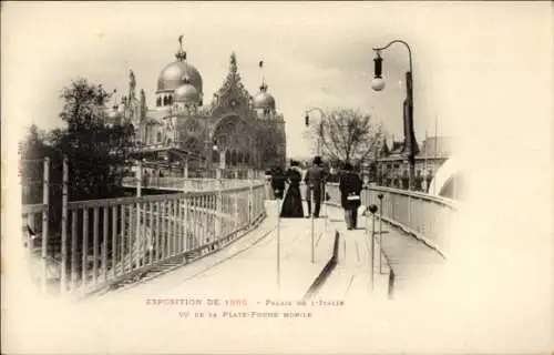 Ak Paris, Weltausstellung 1900, Exposition, Palais de Italie vu de la Plate Forme Mobile