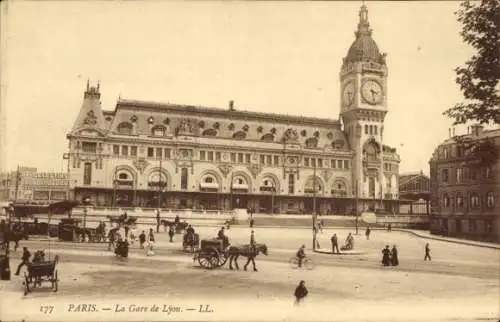 Ak Paris XII, Gare de Lyon